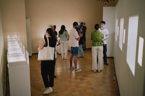 Visitors in the War Childhood Museum