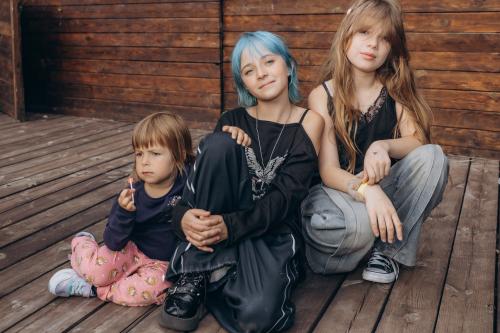 Three young participants pose during the Kid Friendly Summer Lab in Odesa, Ukraine.
