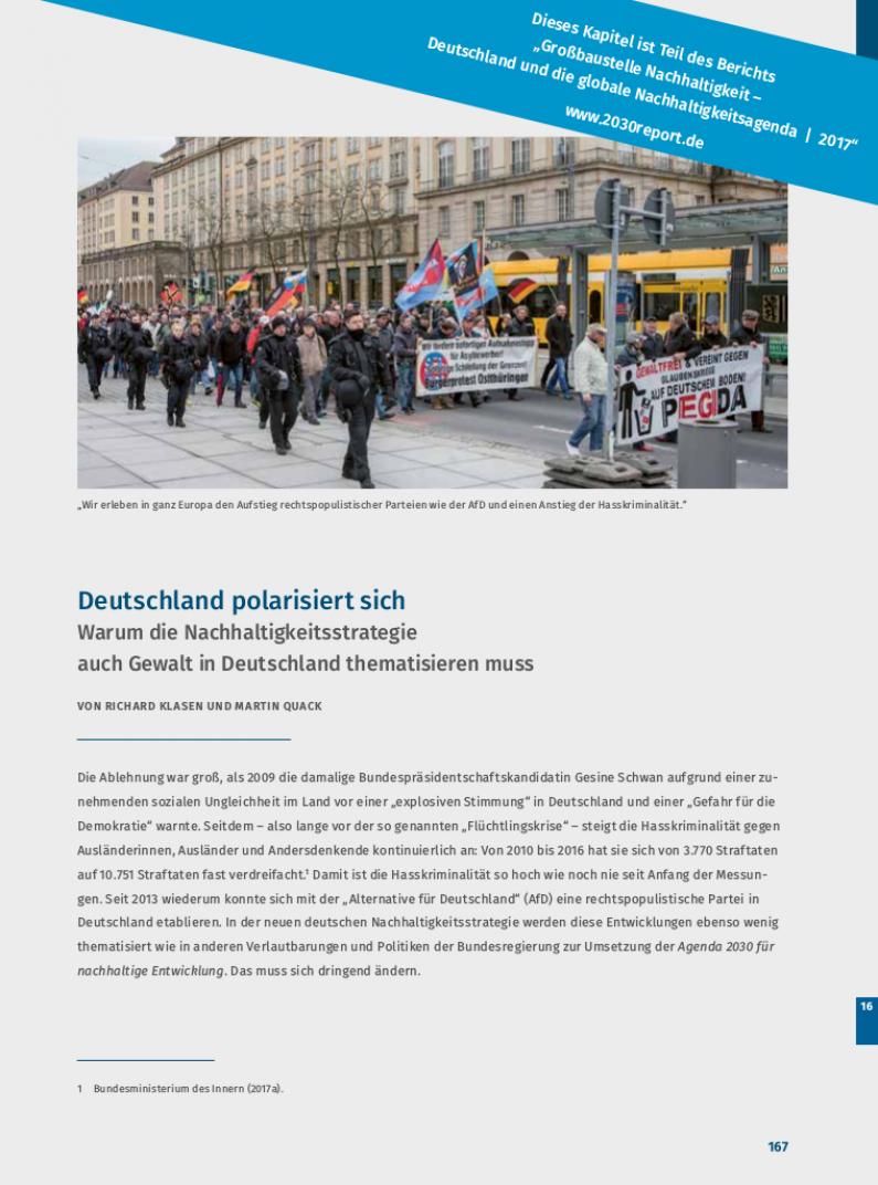 Titel der Stellungnahme: Deutschland polarisiert sich
