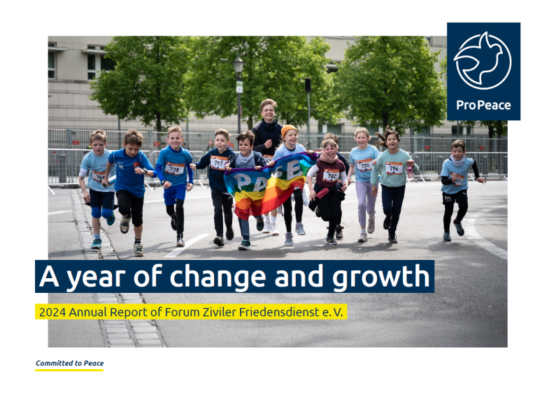 Cover of the Annual Report 2024 of Pro Peace