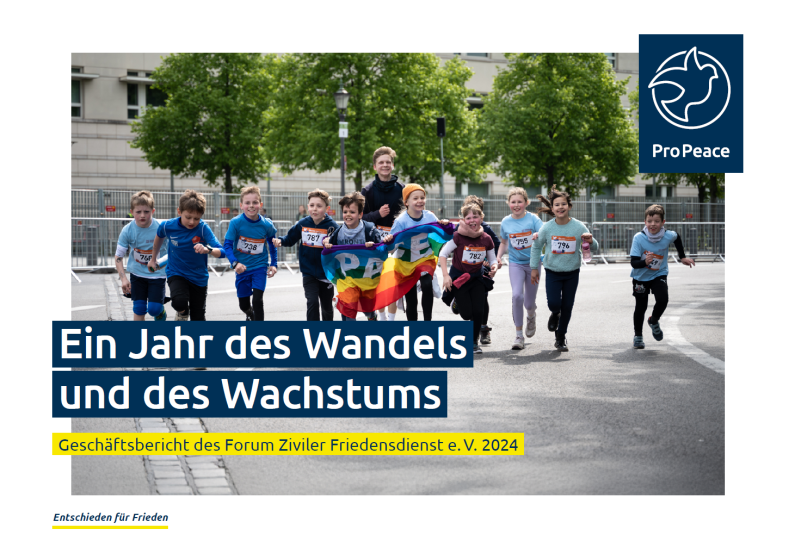 Coverbild des Geschäftsberichts von Forum Ziviler Friedensdienst e.V.