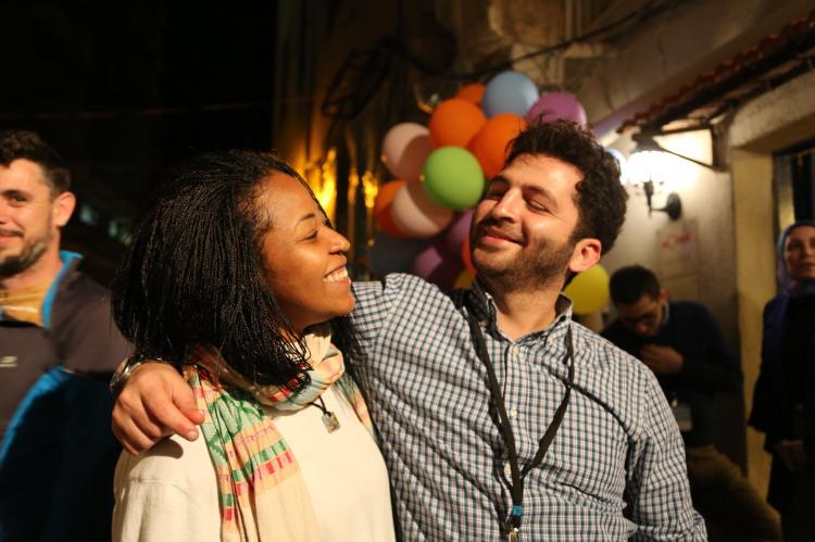 Two poeple at the open day of We Love Tripoli