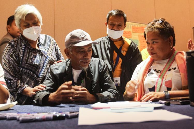 Indigenous participants discussing