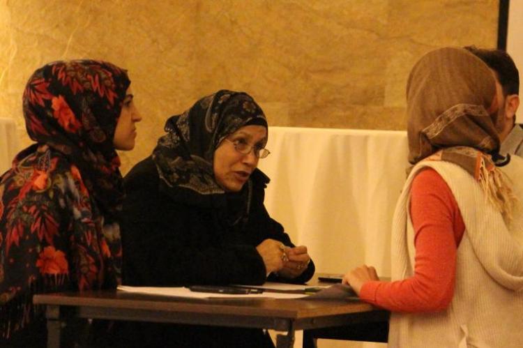 Teachers being trained on the Memory of War Handbook