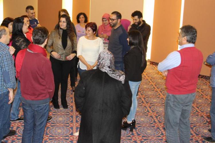 Teachers being trained on the Memory of War Handbook