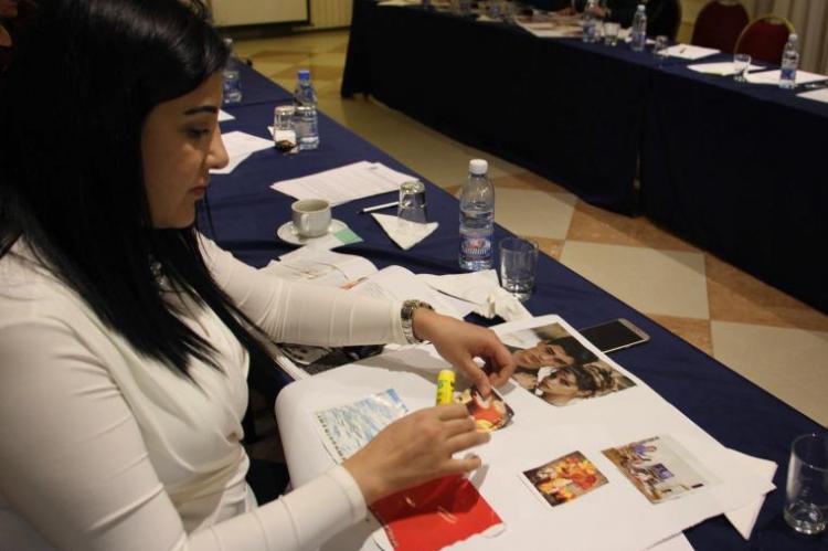 Teachers being trained on the Memory of War Handbook