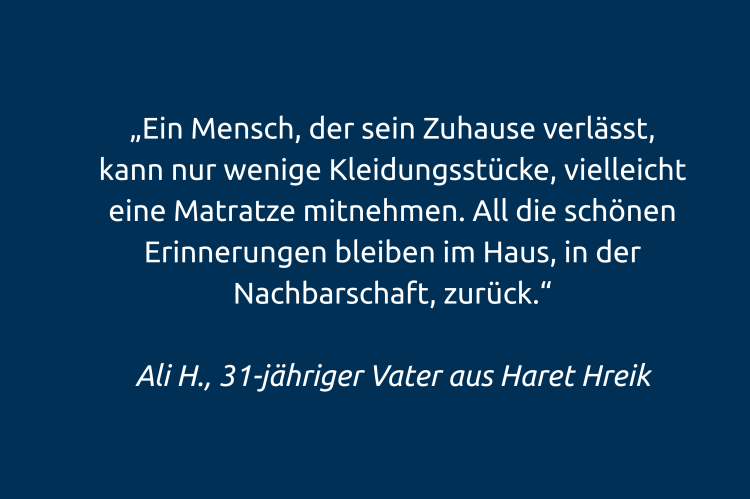 Zitat von Binnengefl&uuml;chteten aus dem Libanon