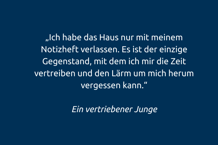 Zitat von Binnengefl&uuml;chteten aus dem Libanon
