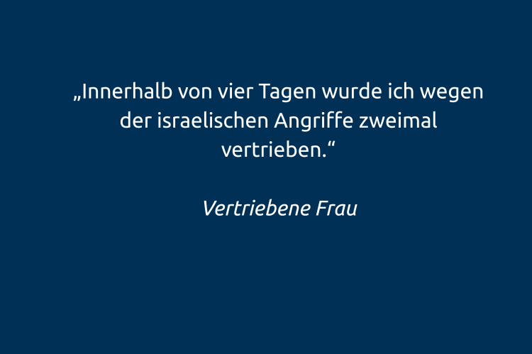 Zitat von Binnengefl&uuml;chteten aus dem Libanon