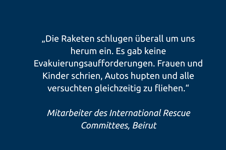 Zitat von Binnengefl&uuml;chteten aus dem Libanon