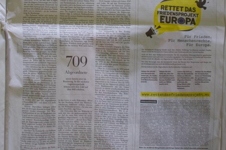Anzeige in DIE ZEIT