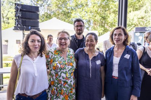 Ada Hakobyan, Ministerin Svenja Schulze, Judith Ohene, Matthias Meiler und Gabi Waibel