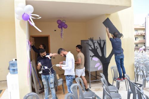 CAs and neighbours preparing the event
