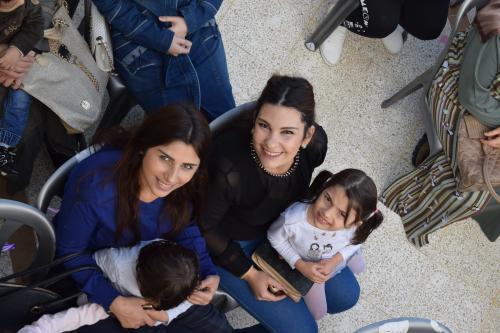 Mothers with their children at the event