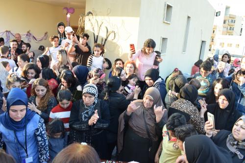 Mothers gatherin on the rooftop