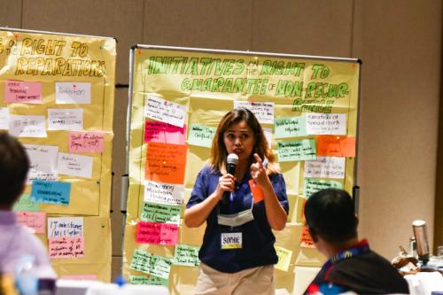 Sophie Paguital shares in plenary