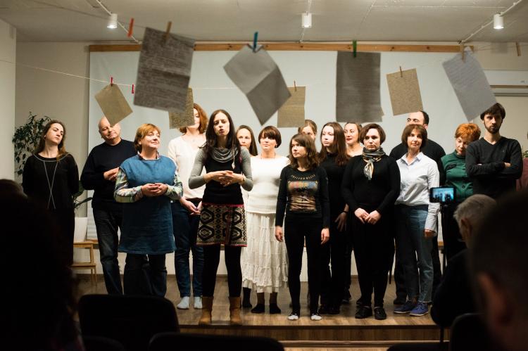 Theatre Workshop participants sharing their thoughts