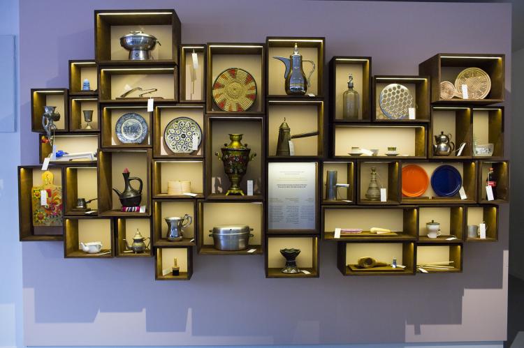 Wall with objects at The Third Space