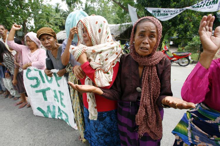Philippinische Frauen demonstrieren für Frieden