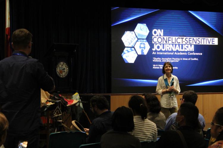 Sigrun Rottmann speaking at the CSJ conference