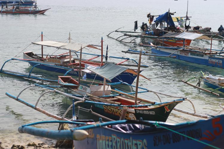 Fishing boats in Sta Cruz named "Sisters"