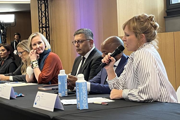 Imke Kerber auf dem Panel