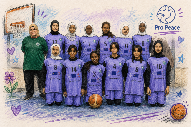 Coach Yousra and the girls