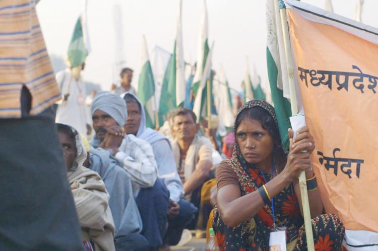 Anh&auml;ngerin der Bewegung Ekta Parishad