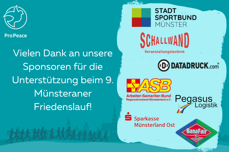 Logos der Sponsoren Münsteraner Friedenslauf 2025