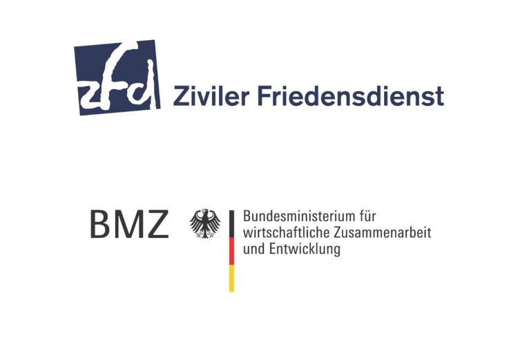 Logos des ZFD und BMZ