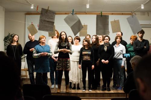Theatre Workshop participants sharing their thoughts