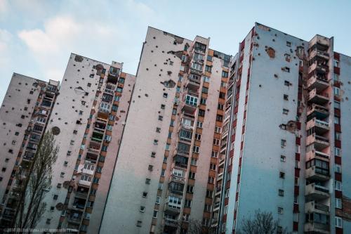 Spuren des Krieges; Sarajevo im Jahr 2014