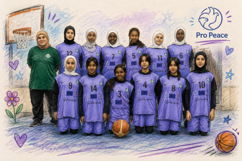 Coach Yousra and the girls