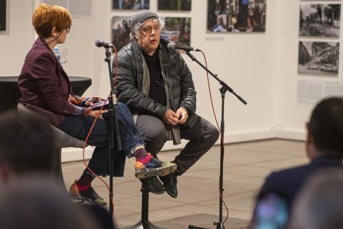 Interview with Ron Haviv,  war photographer, during the exhibition Imagine- reflections on peace 2