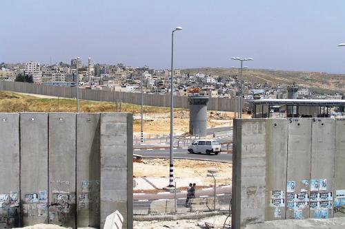 A border wall in the westbank