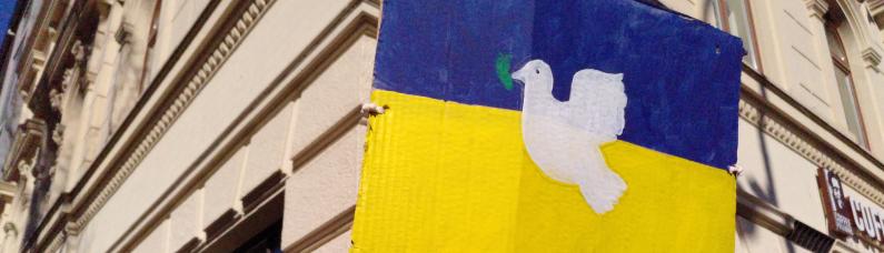 Ukrainische Flagge, Friedenstaube