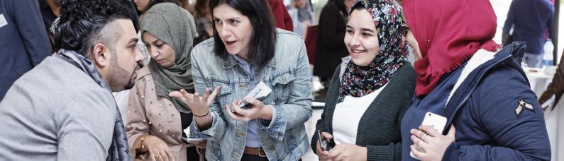 Discussion at a media conference in Israel & Palestine