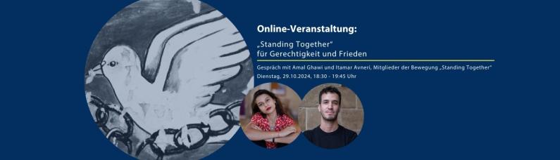 Online-Veranstaltung: „Standing Together“ für Gerechtigkeit und Frieden