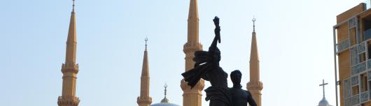 Statue on Martyres Square in Downtown Beirut