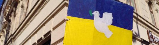 Ukrainische Flagge, Friedenstaube