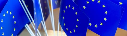 Europa-Flaggen zur Europawahl 2024