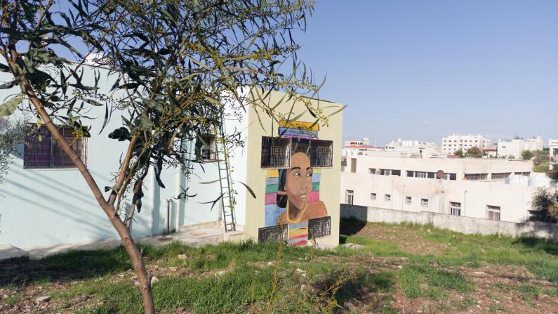 Jordanien Hauswand