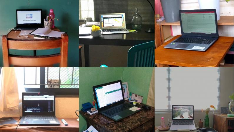 Collage of Home Office Arrangements
