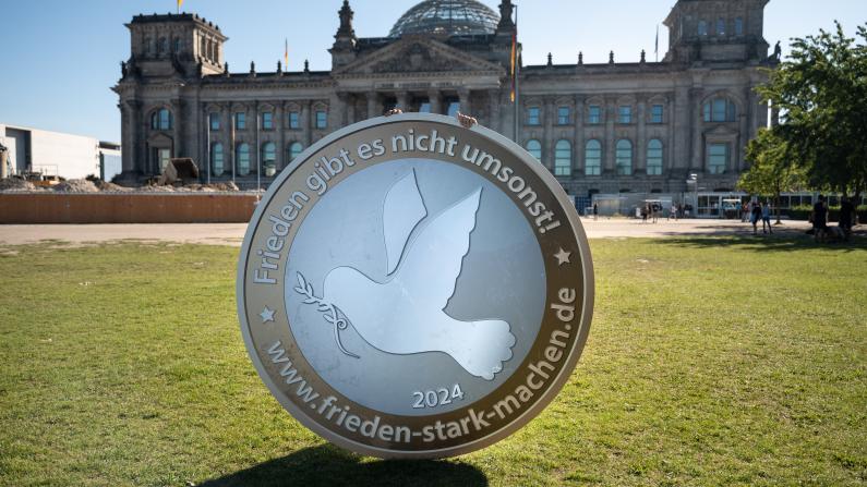 Münze Frieden gibt es nicht umsonst Münze Frieden gibt es nicht umsonst