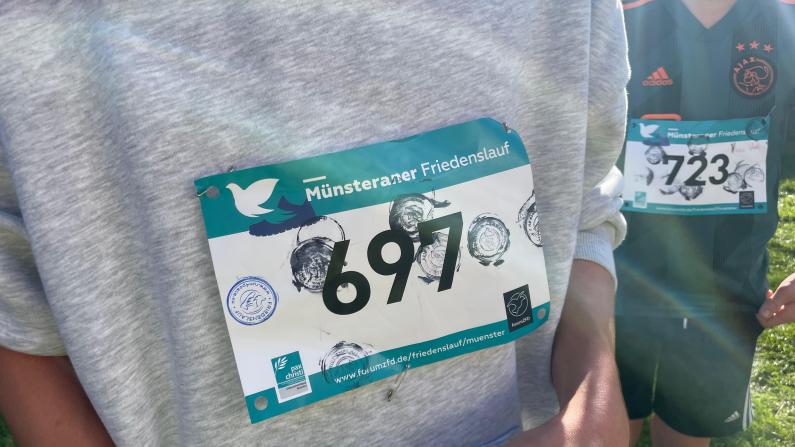 Münsteraner Friedenslauf Stempelkarte vom Münsteraner Friedenslauf