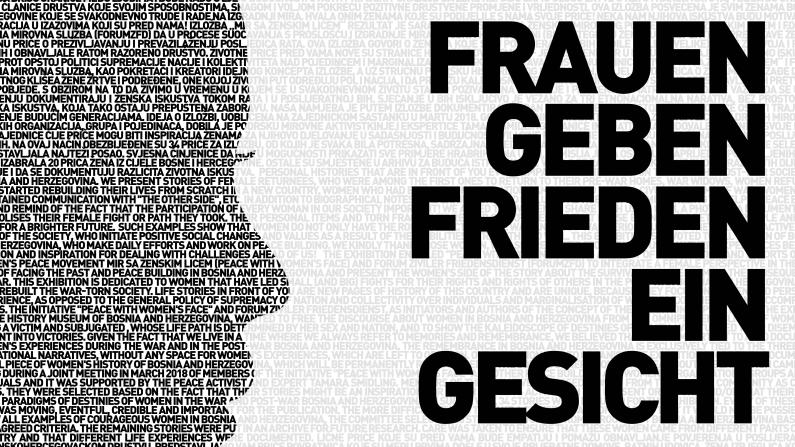 Frauen geben Frieden ein Gesicht