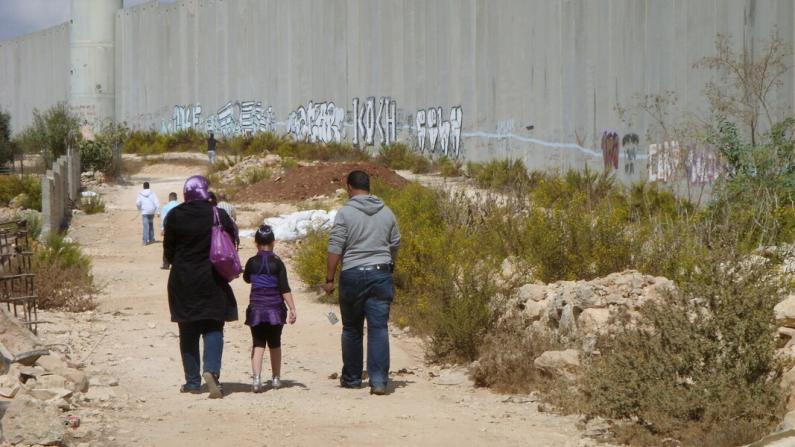 Eine palästinensische Familie im Westjordanland