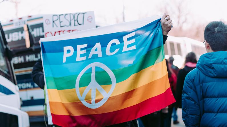 Symbolbild Peace Flagge