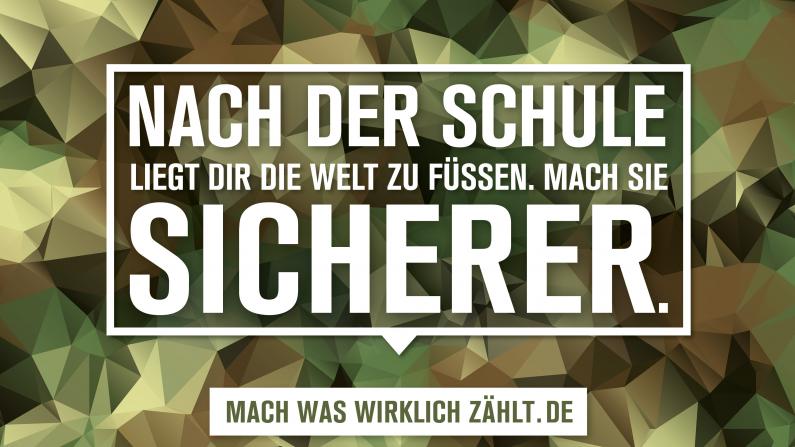 Bundeswehr Kampagnenmotiv "Mach was wirklich zählt"