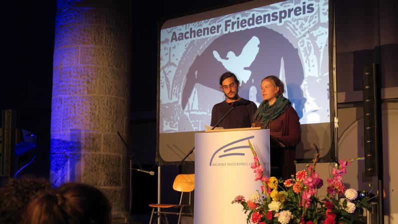 Clara Tempel erhält den Aachener Friedenspreis